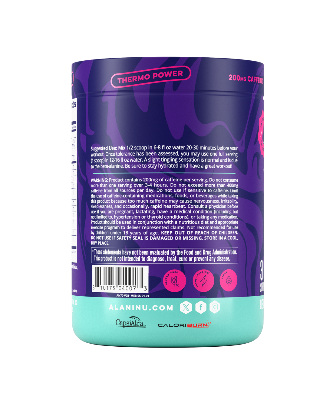 Burn Pre-Workout Energy Powder | Melonberry Blast | 30 Servings