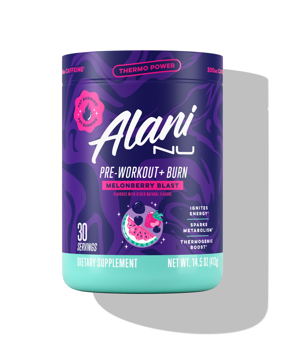 Burn Pre-Workout Energy Powder | Melonberry Blast | 30 Servings